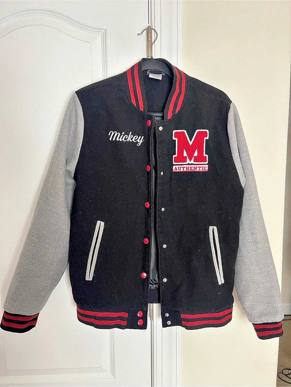 Disney Mickey Mouse Varsity Jacket Size Medium